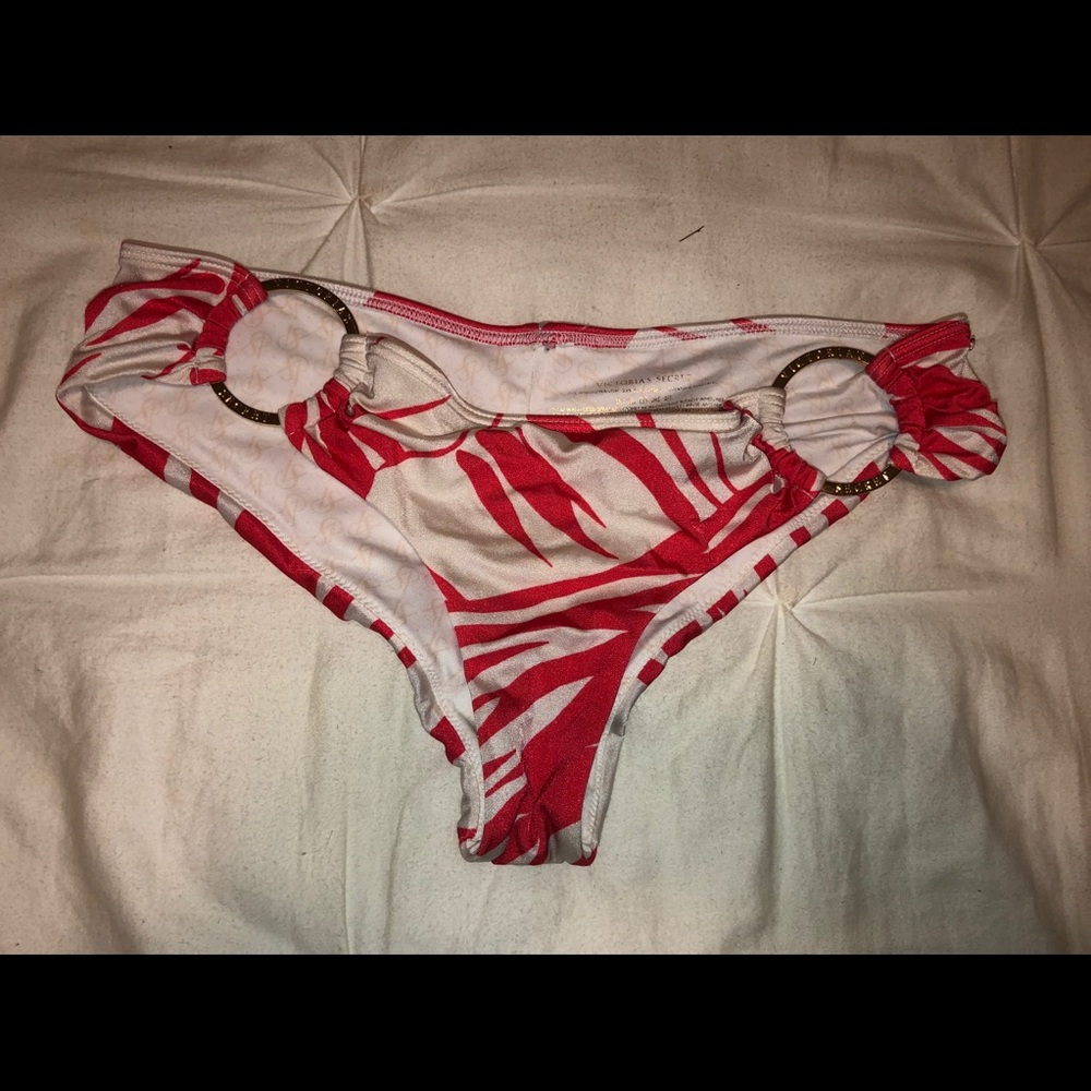 Red and white Victoria’s Secret bikini bottoms